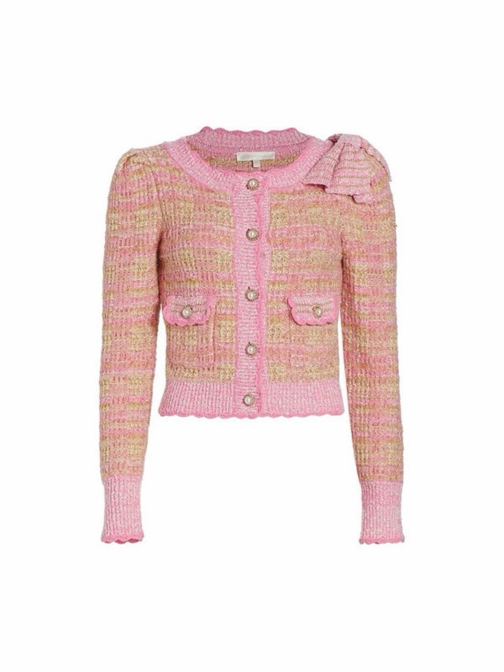 LOVESHACKFANCY Chantria Crop Cardigan - Majestic Pink